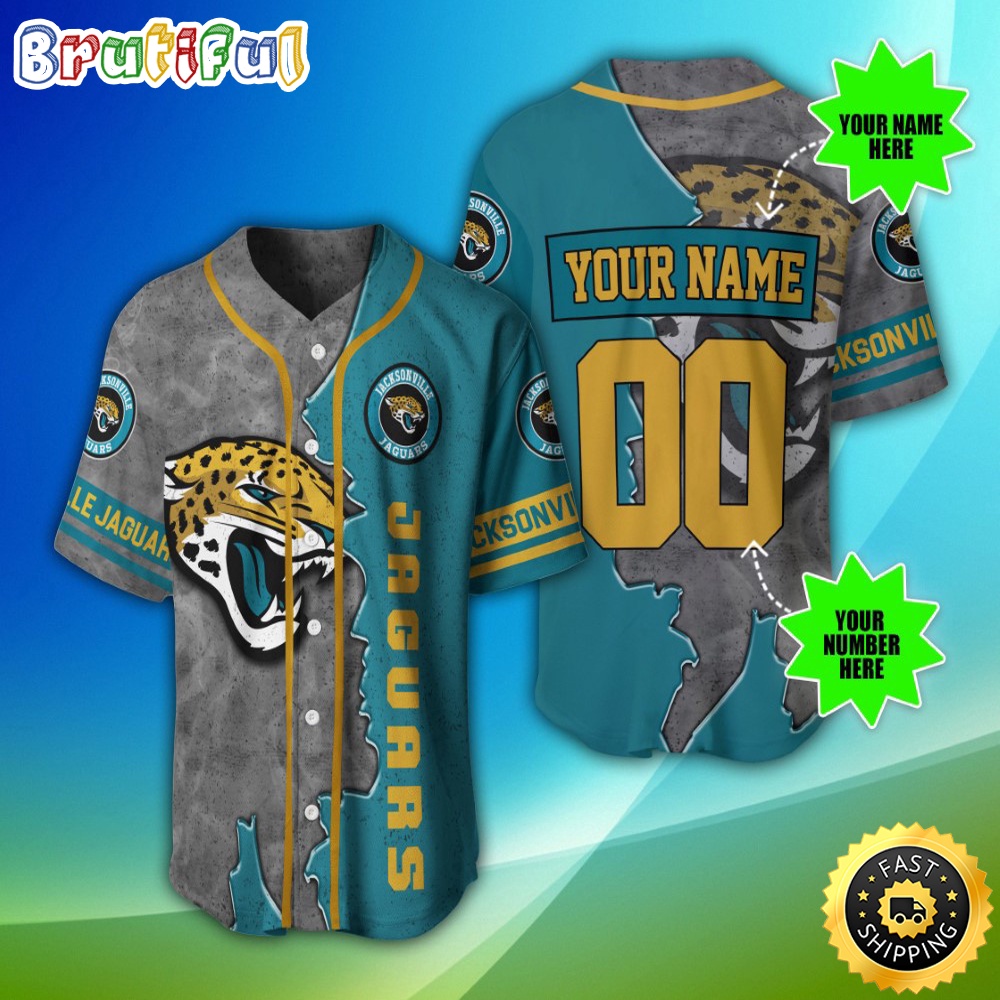Personalized NFL Jacksonville Jaguars Baseball Jersey Authentic Baseball Attire