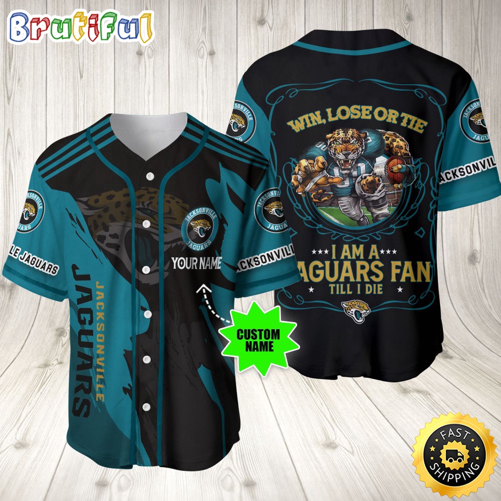 Personalized NFL Jacksonville Jaguars Baseball Jersey Dynamic Team Shirts