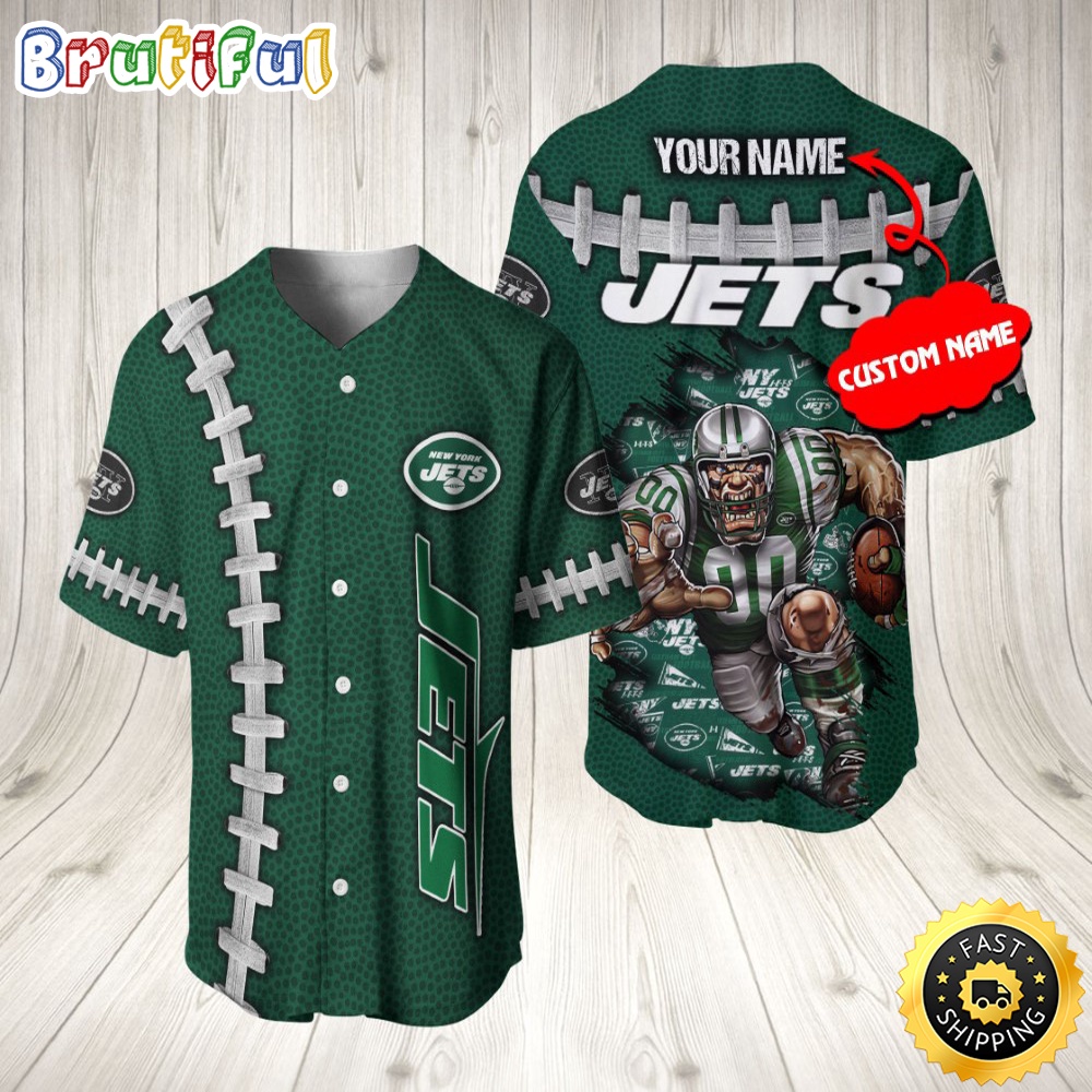 Personalized NFL New York Jets Baseball Jersey Athletic Team Shirts