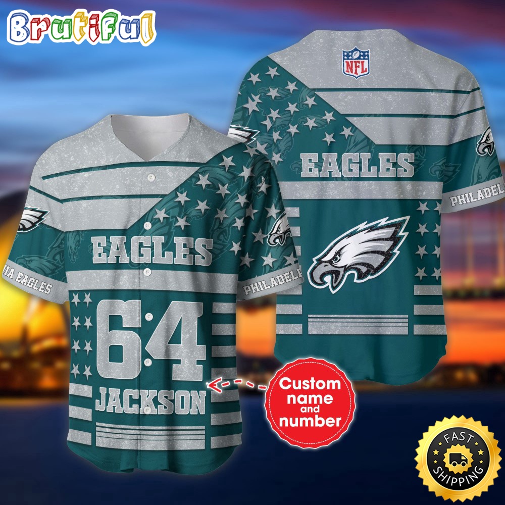 Personalized NFL Philadelphia Eagles Baseball Jersey Dynamic Team Shirts