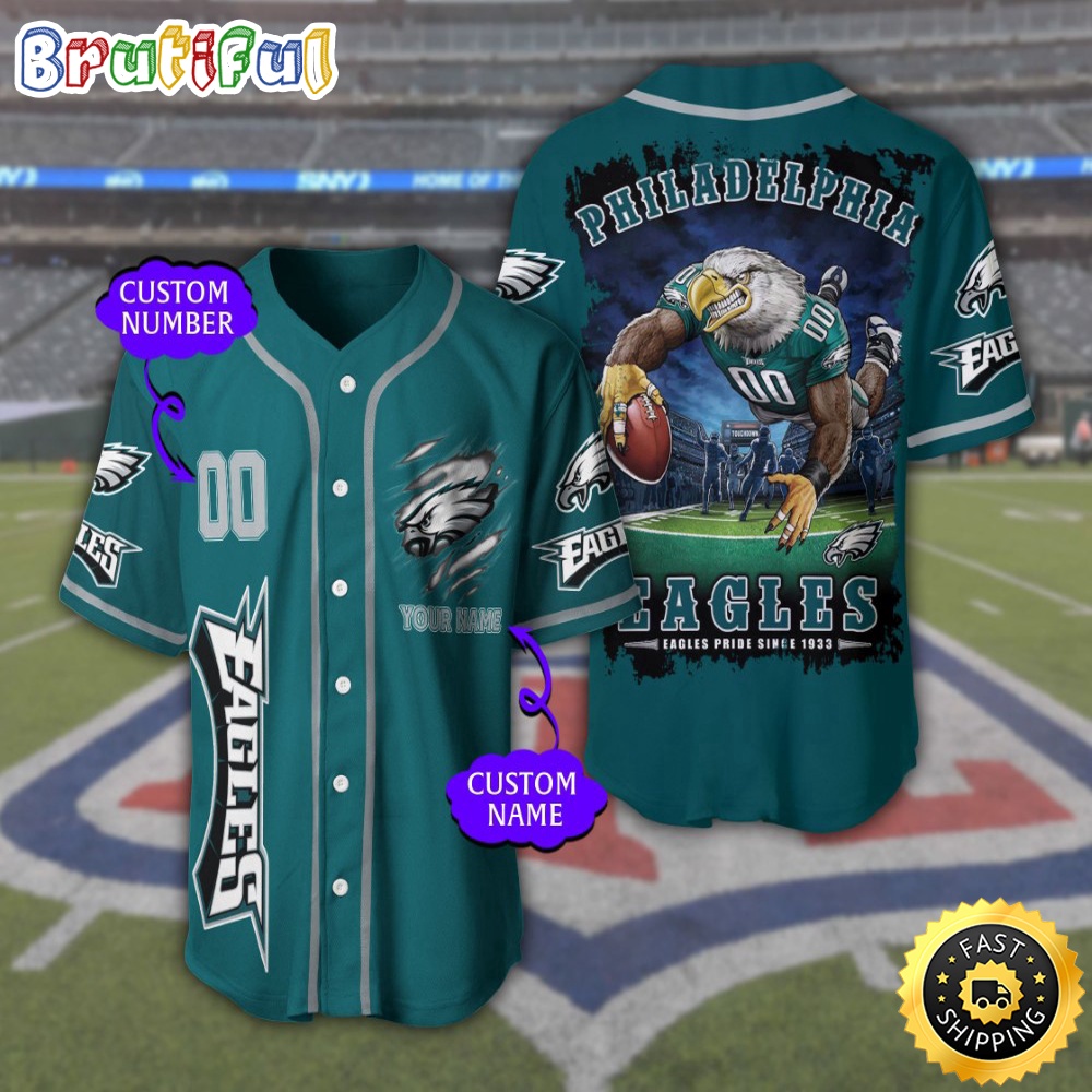 Personalized NFL Philadelphia Eagles Baseball Jersey Iconic Baseball Wear