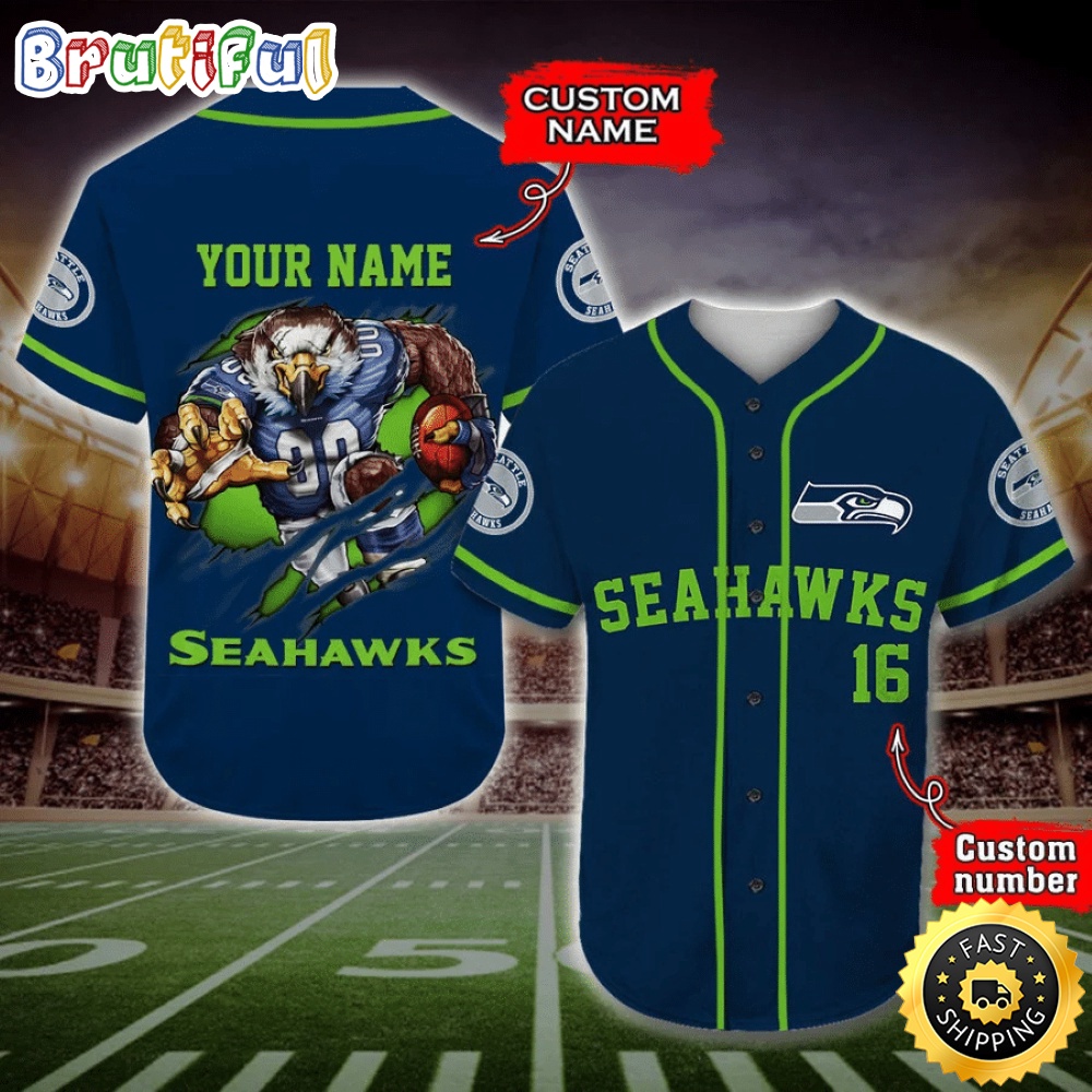 Personalized NFL Seattle Seahawks Baseball Jersey Dynamic Team Shirts