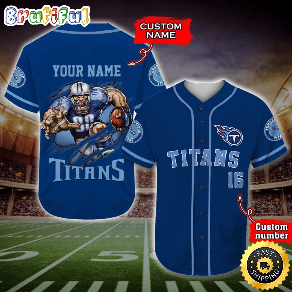 Personalized NFL Tennessee Titans Baseball Jersey Casual Baseball Gear