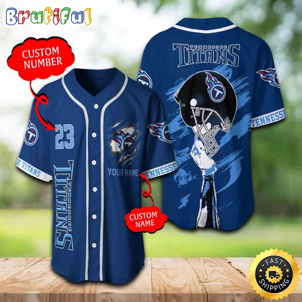 Personalized NFL Tennessee Titans Baseball Jersey For Fans