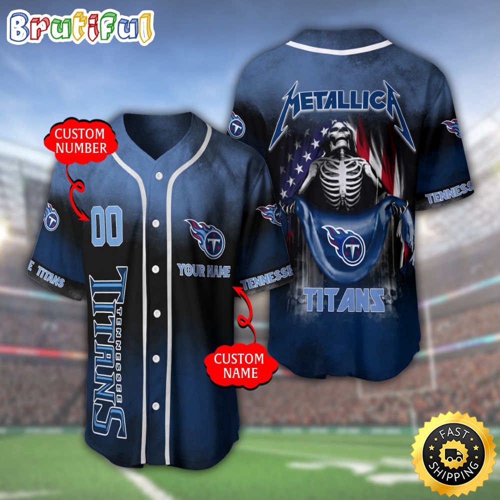 Personalized NFL Tennessee Titans Baseball Jersey Team Spirit Tops