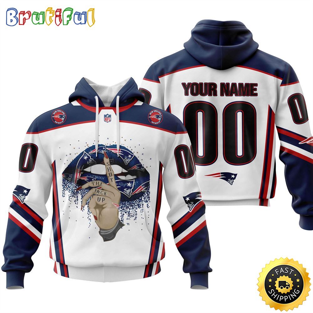 Personalized New England Patriots All Over Print 3D Hoodie Please Control A Mouth Unisex Hoodie