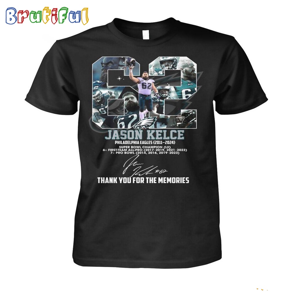 Philadelphia Eagles 2011 2024 Jason Kelce Thank You For The Memories T-Shirt