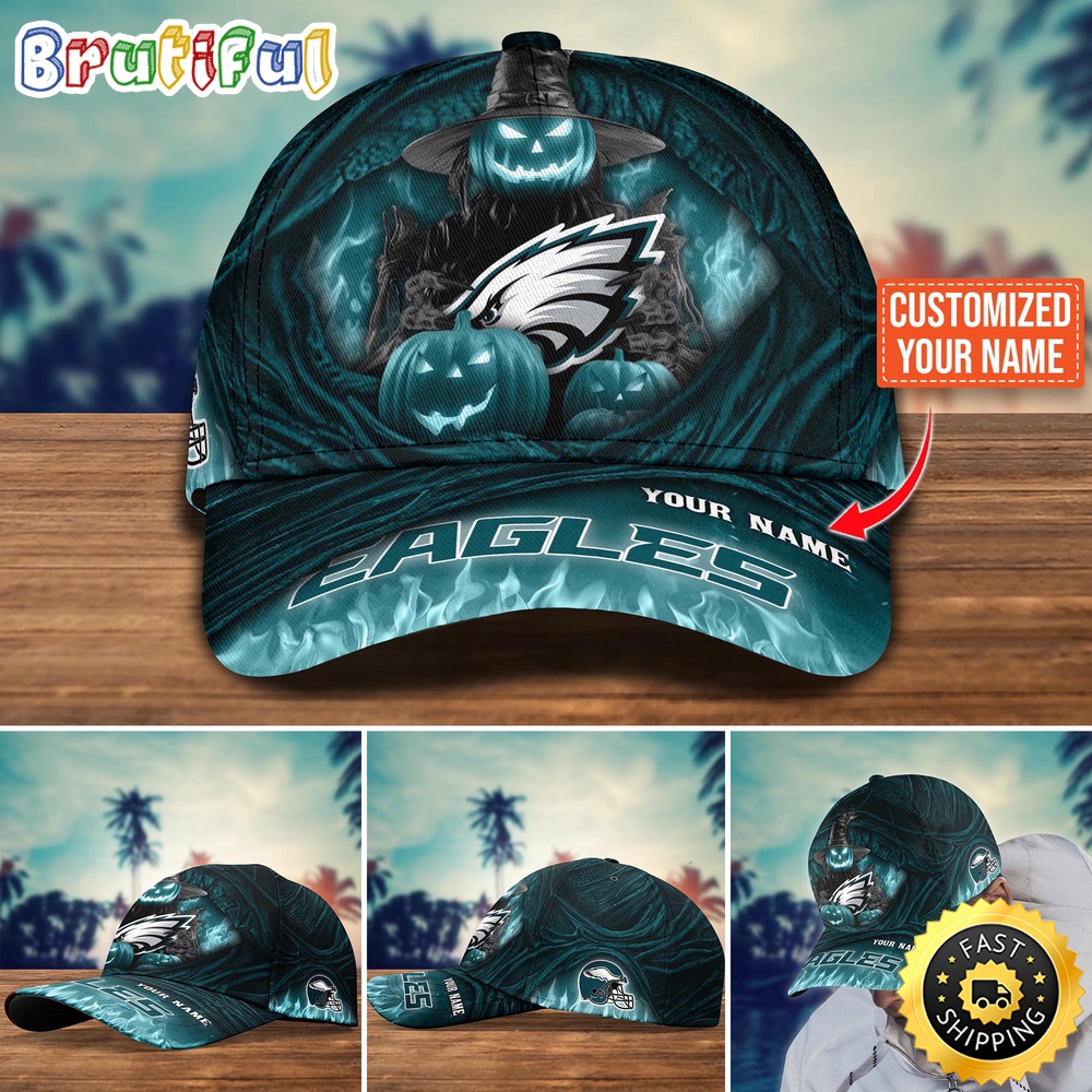Philadelphia Eagles Baseball Cap Halloween Custom Cap For Fans