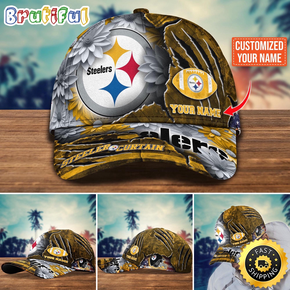 Pittsburgh Steelers Baseball Cap Flower New Trending Custom Cap For Fan