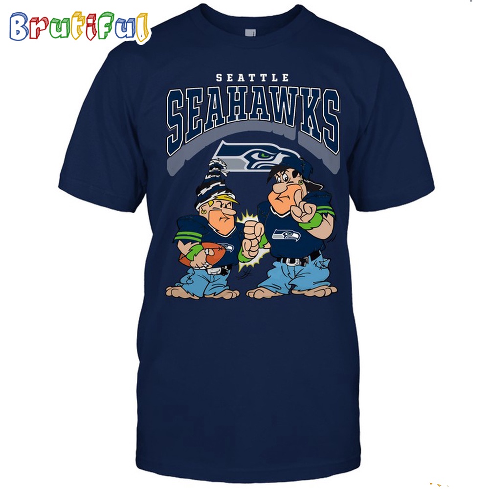 Seattle Seahawks Flintstones Football T Shirt, NFL Football Flintstones Shirt