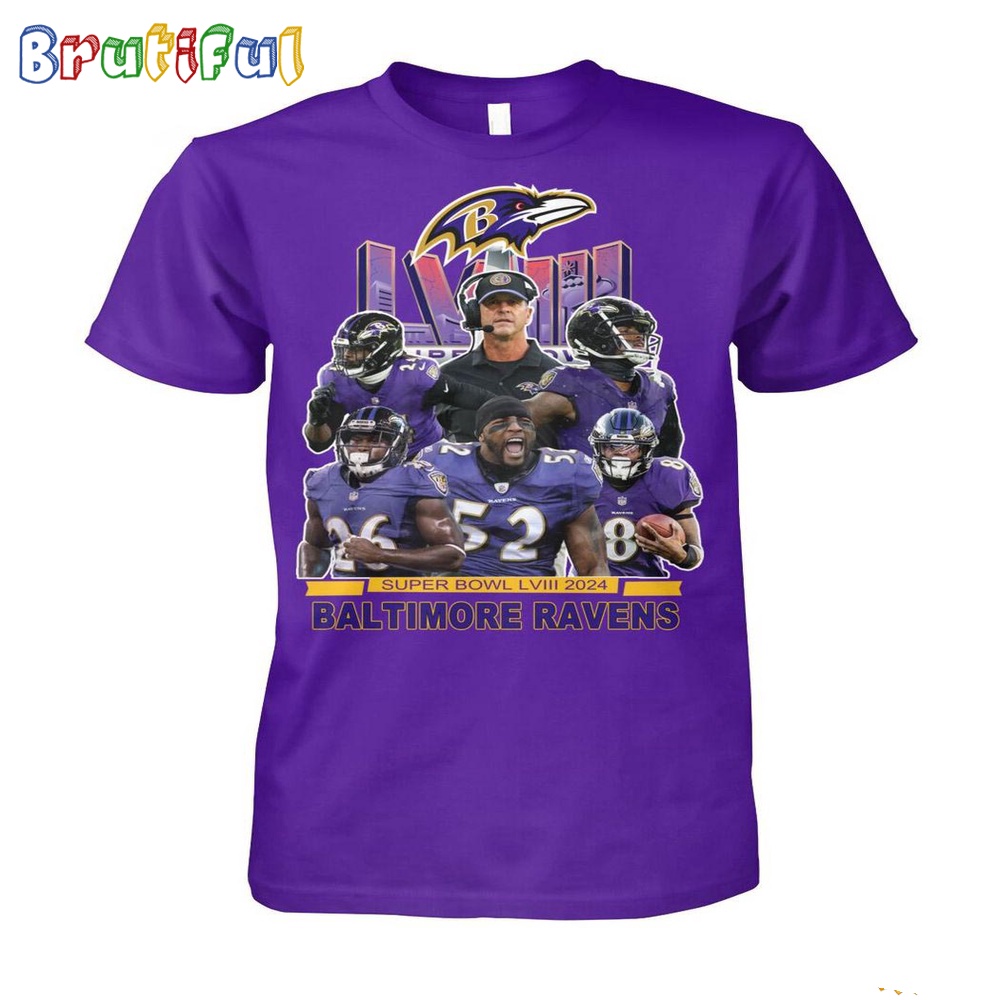 Super Bowl LVIII 2024 Baltimore Ravens T-Shirt