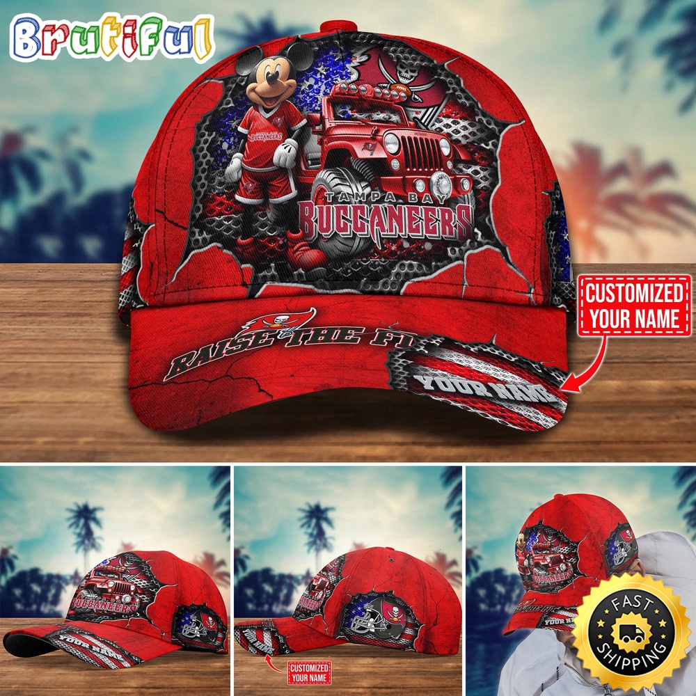 Tampa Bay Buccaneers Baseball Cap Mickey Mouse Customize Cap