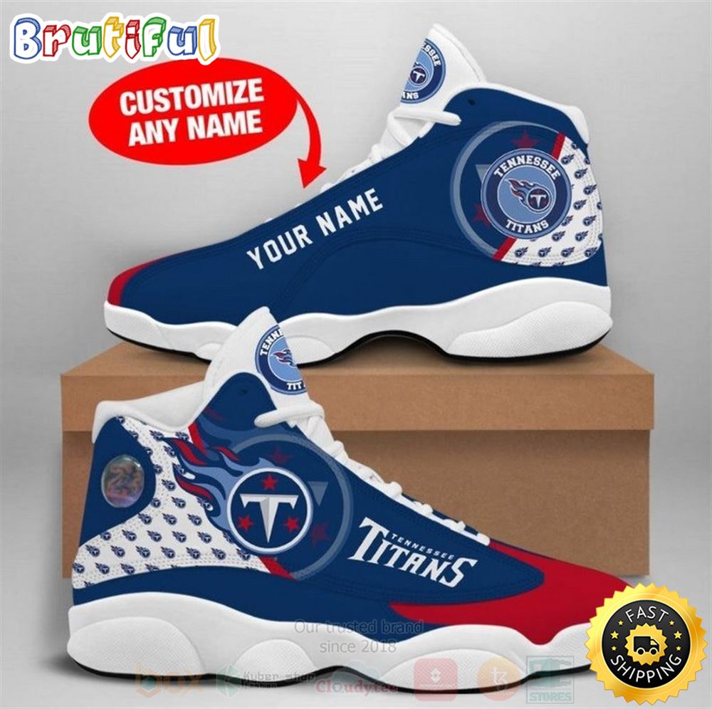 Tennessee Titans Nfl Custom Name Air Jordan 13 Shoes 2
