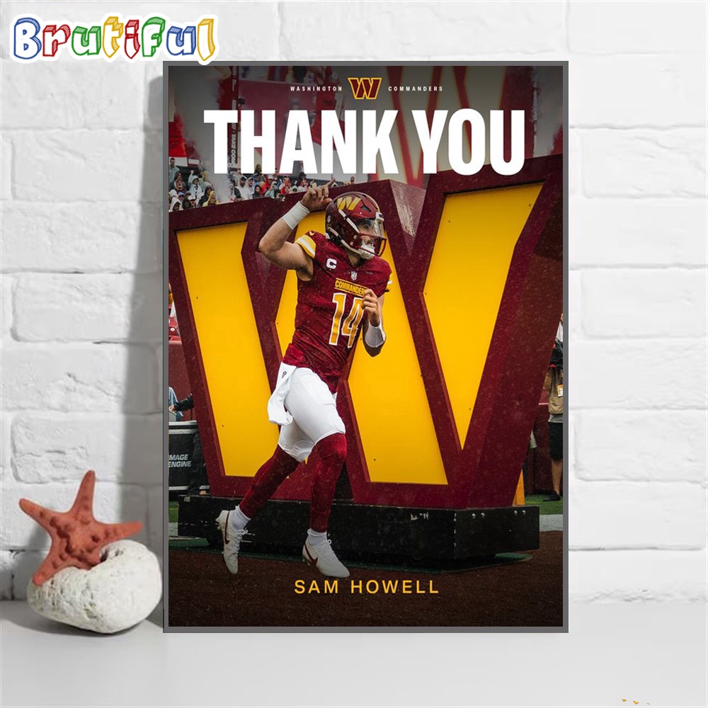 Washington Commanders Thank You Sam Howell Good Luck In Seattle Wall Art Poster Canvas