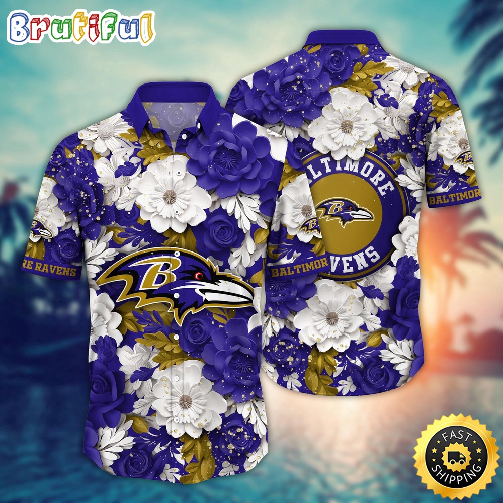 Baltimore Ravens Hawaii Shirt Flower Summer Vibes