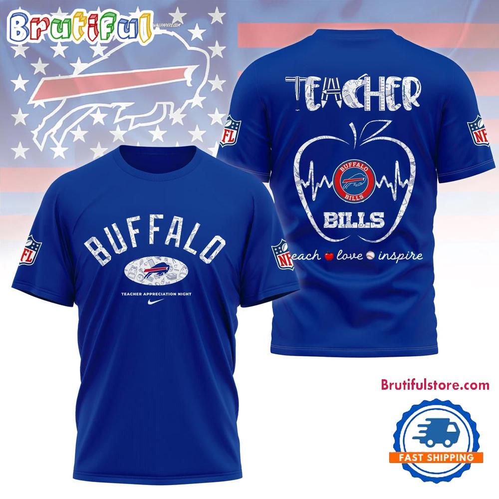 Buffalo Bills Teacher Appreciation Night 2025 3D Shirt