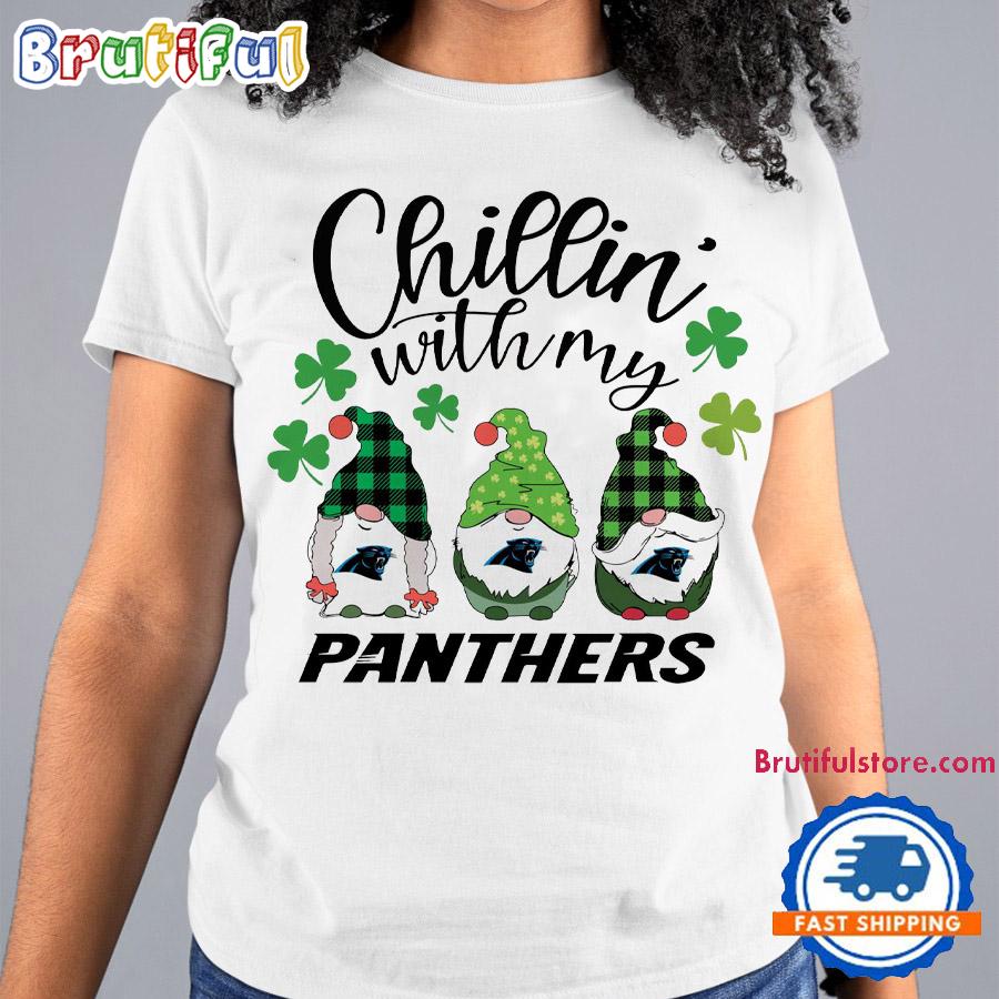 Chillin With My Carolina Panthers Gnomes St. Patricks Day New T Shirt