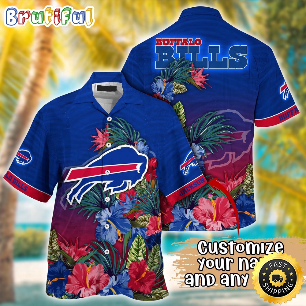 Customized NFL Buffalo Bills Hawaii Shirt Tropical Flower Aloha Shirt