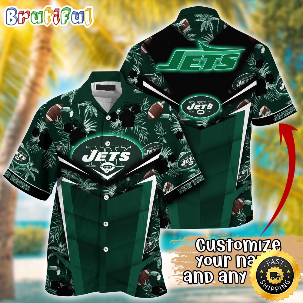 Customized NFL New York Jets Hawaiian Shirt Summer Football Aloha Shirt For Fans