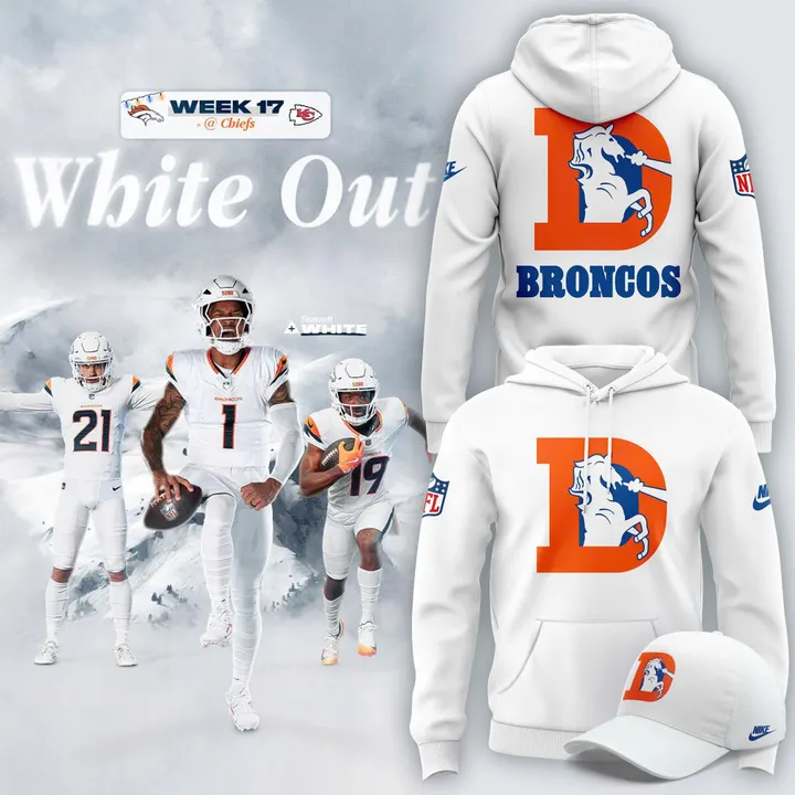 Denver Broncos White Out 2025 Limited Edition Hoodie