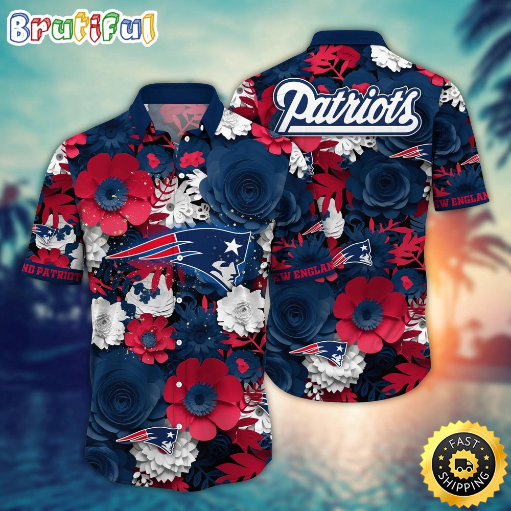 New England Patriots Hawaii Shirt  Flower Colorful Coastal Wear