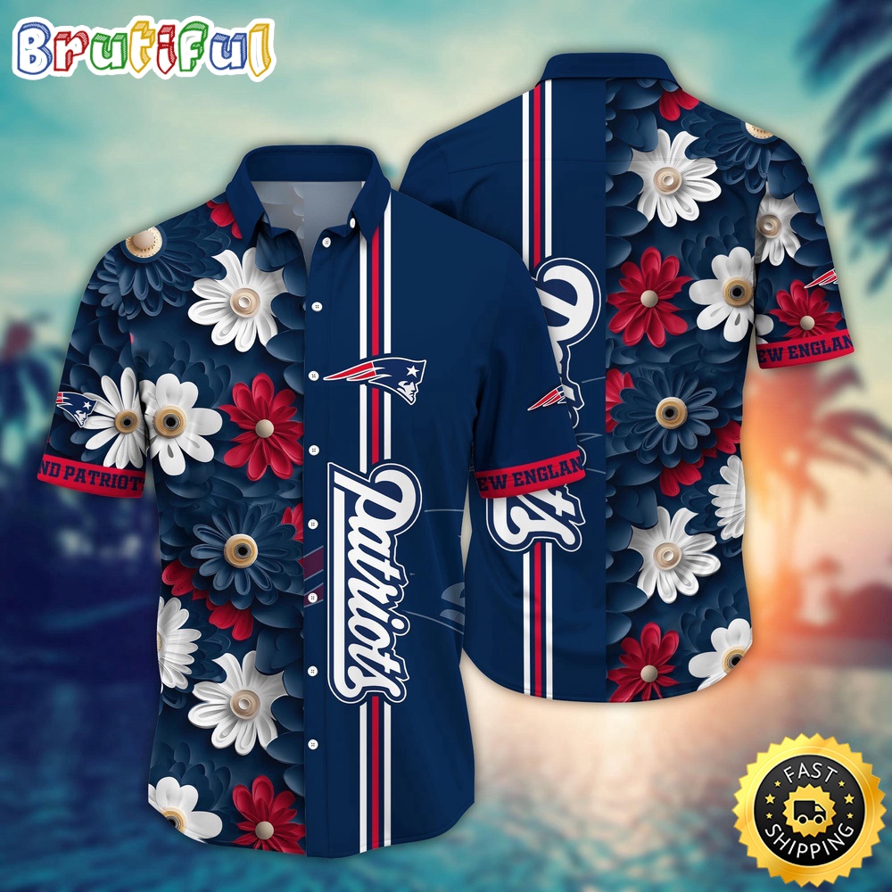 New England Patriots Hawaii Shirt Flower Sporty And Stylish