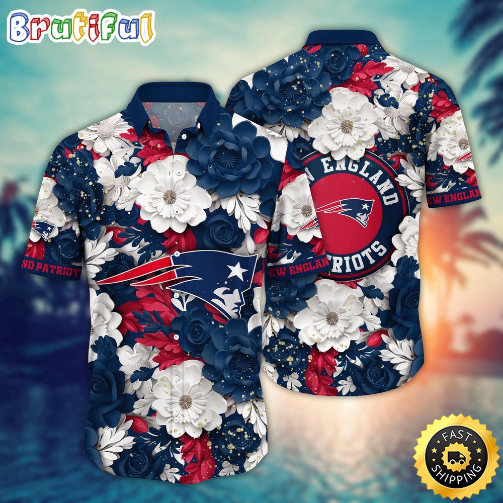 New England Patriots Hawaii Shirt Flower Summer Vibes