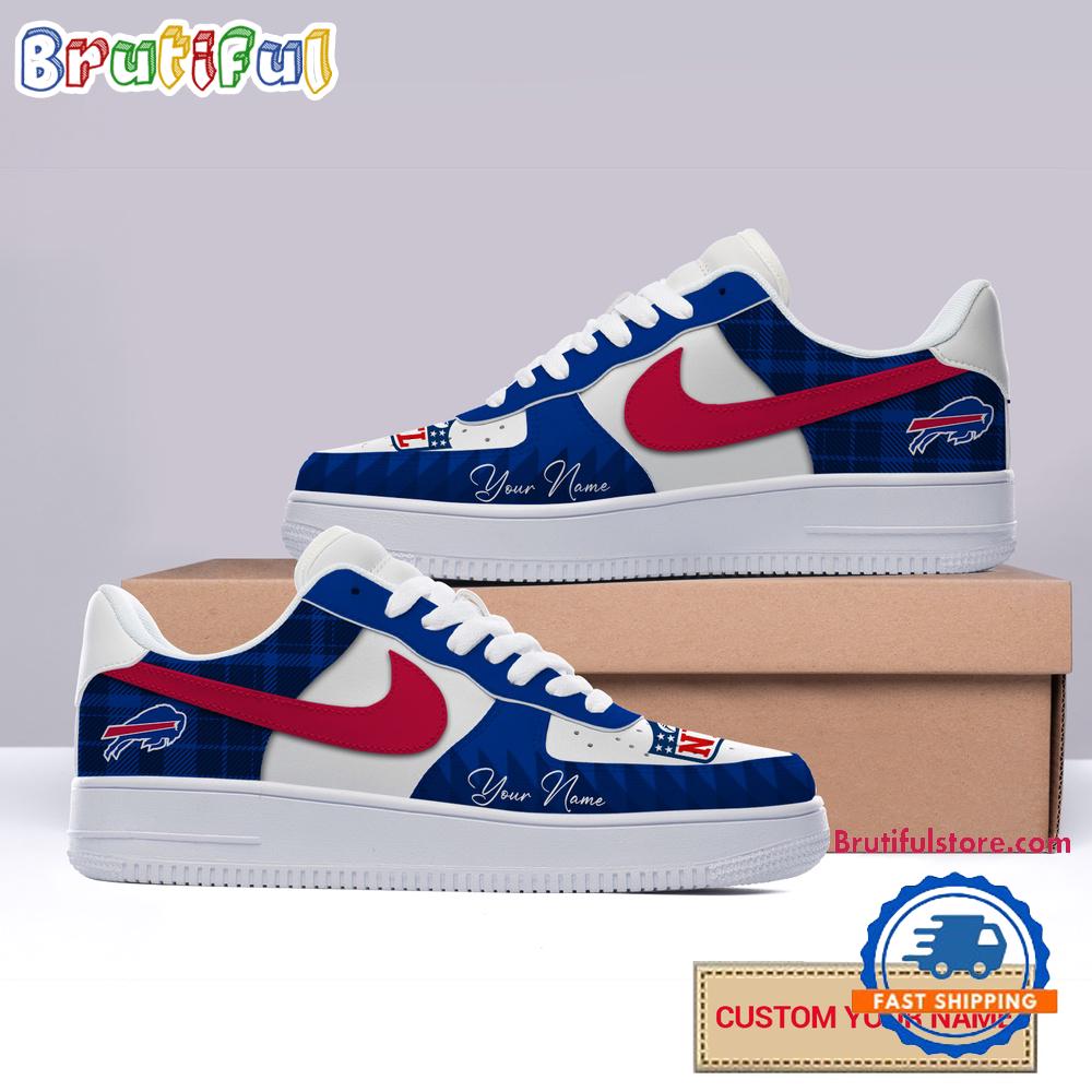 NFL Buffalo Bills Christmas Logo Pattern Custom Air Force 1 Shoes Sneaker