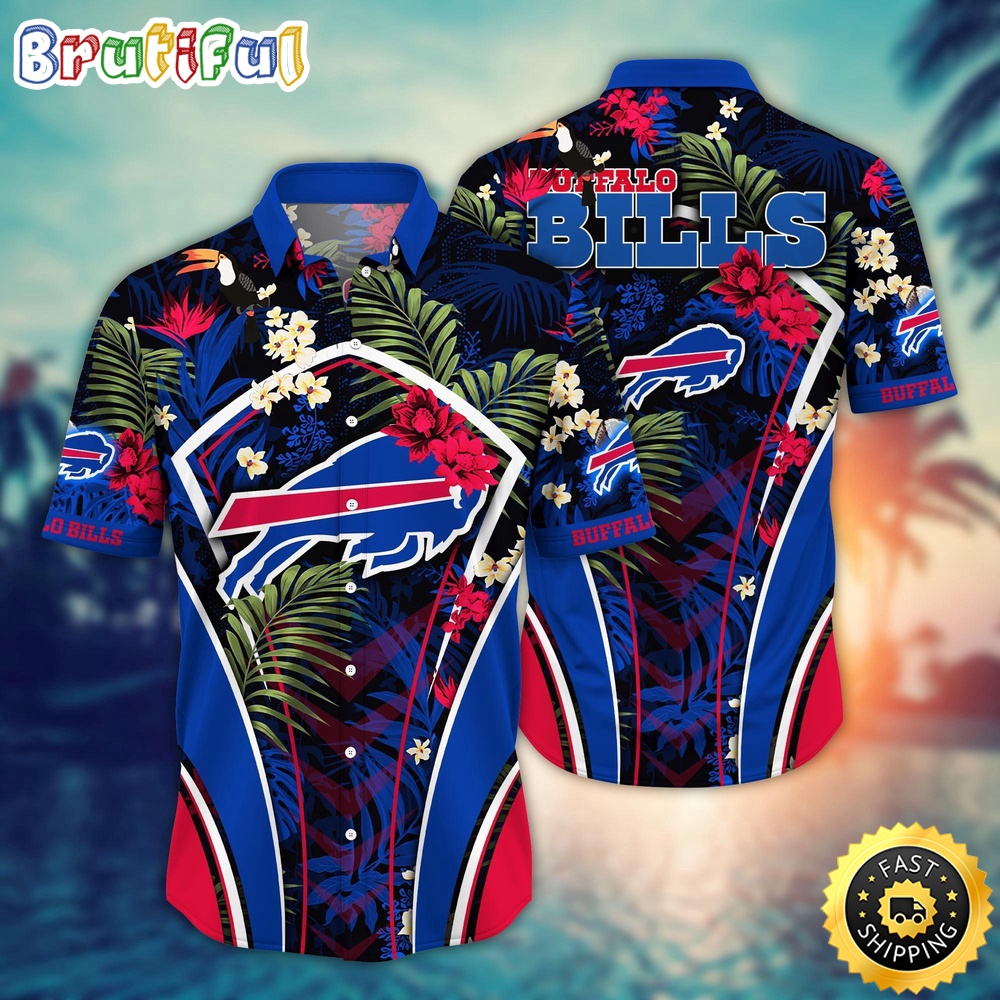 NFL Buffalo Bills Hawaii Shirt Flower Vibrant Beachy Shirts