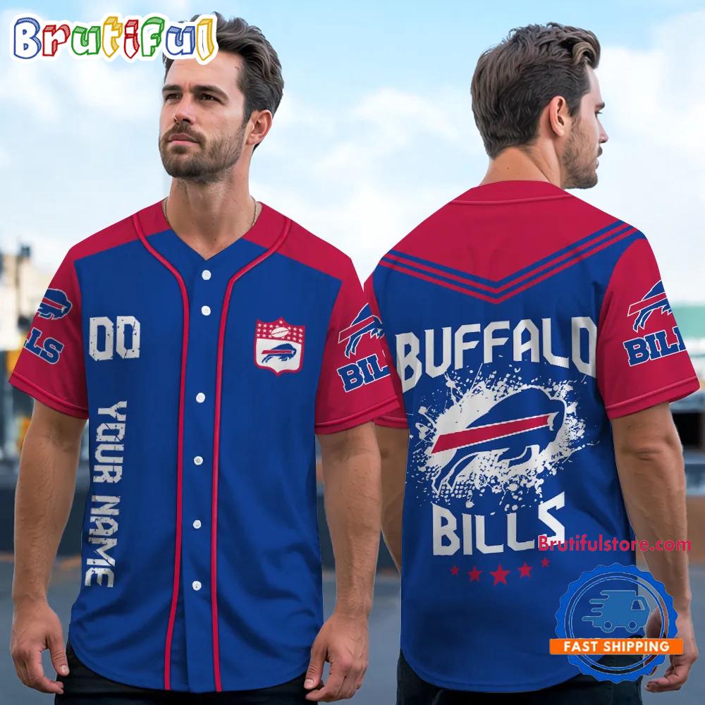 NFL Buffalo Bills Personalized Baseball Jersey
