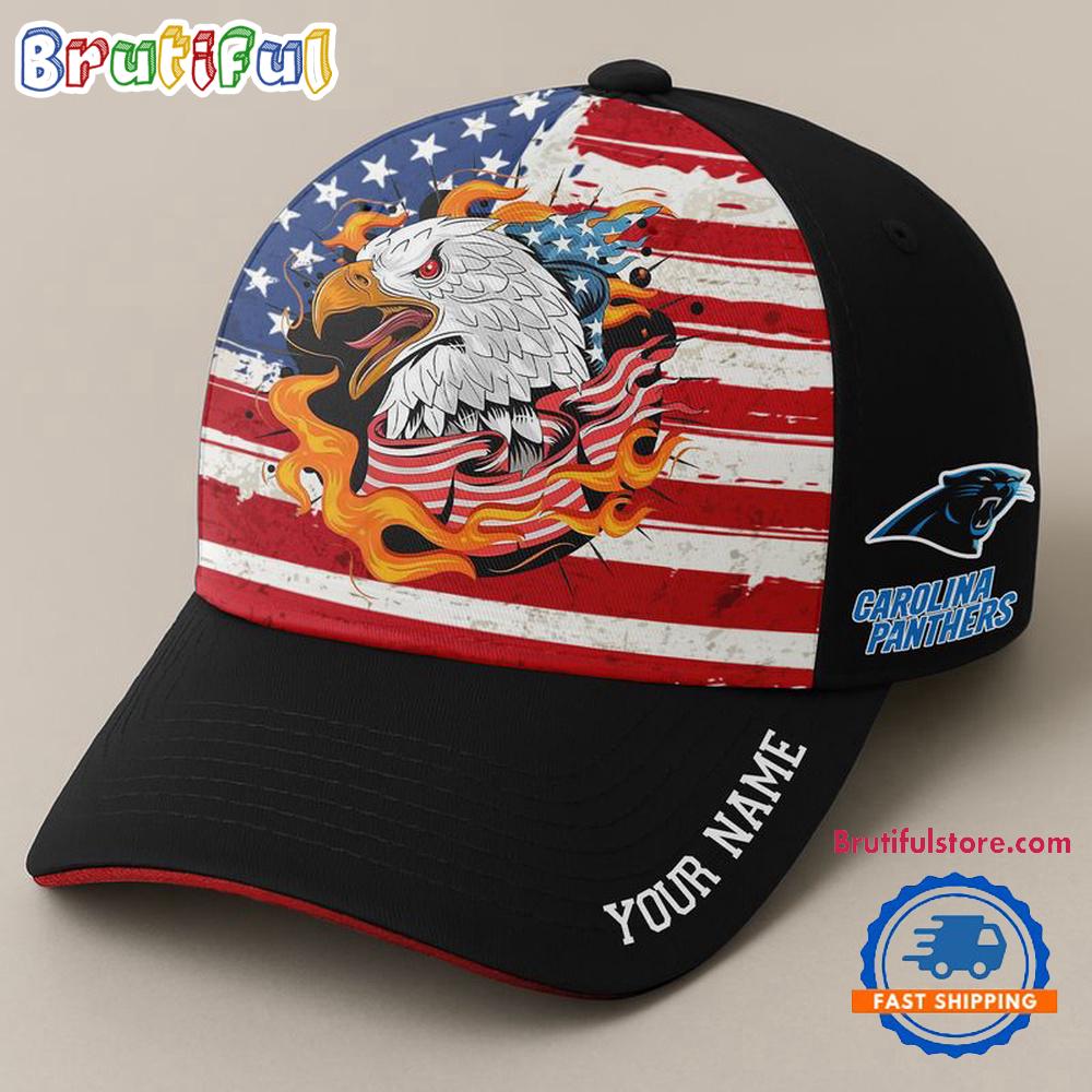 NFL Carolina Panthers Independence Day Classic Cap, Football Happy 4th of July Cap Hats