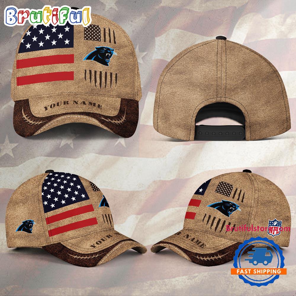NFL Carolina Panthers x American Flag Custom Baseball Cap