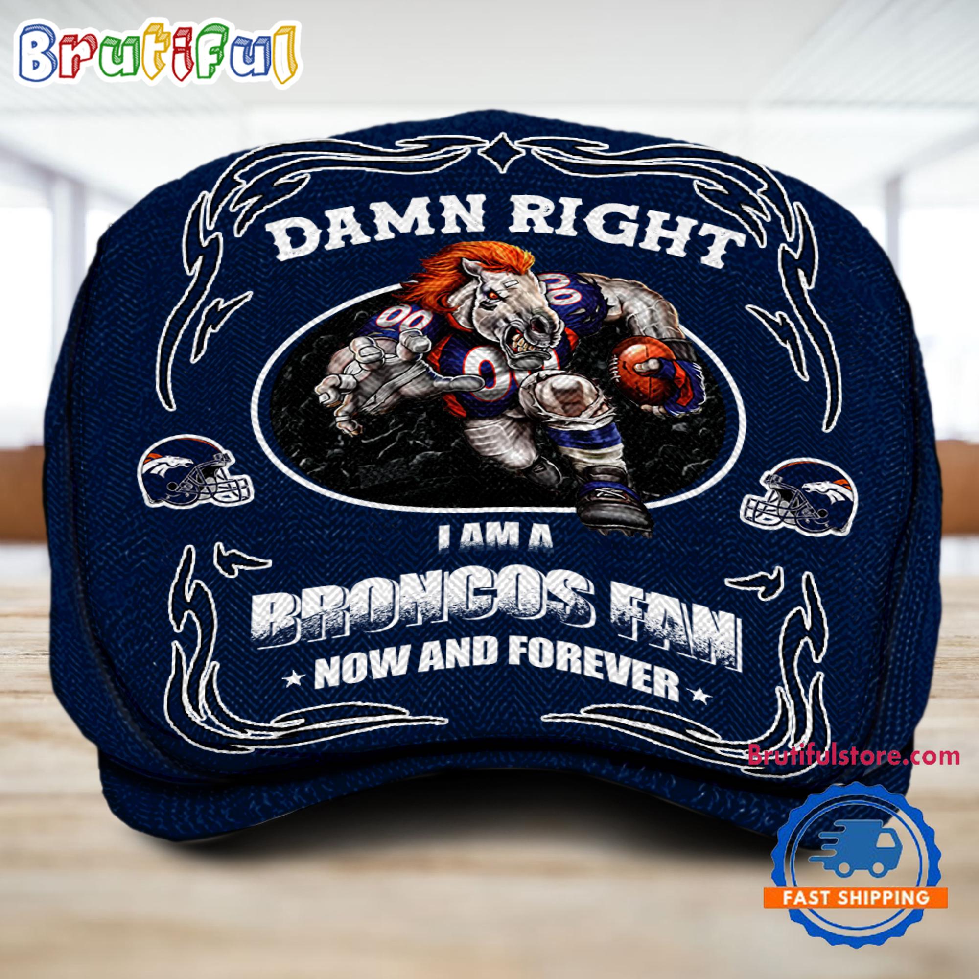 NFL Denver Broncos Mascot Football Fans Custom Jeff Cap
