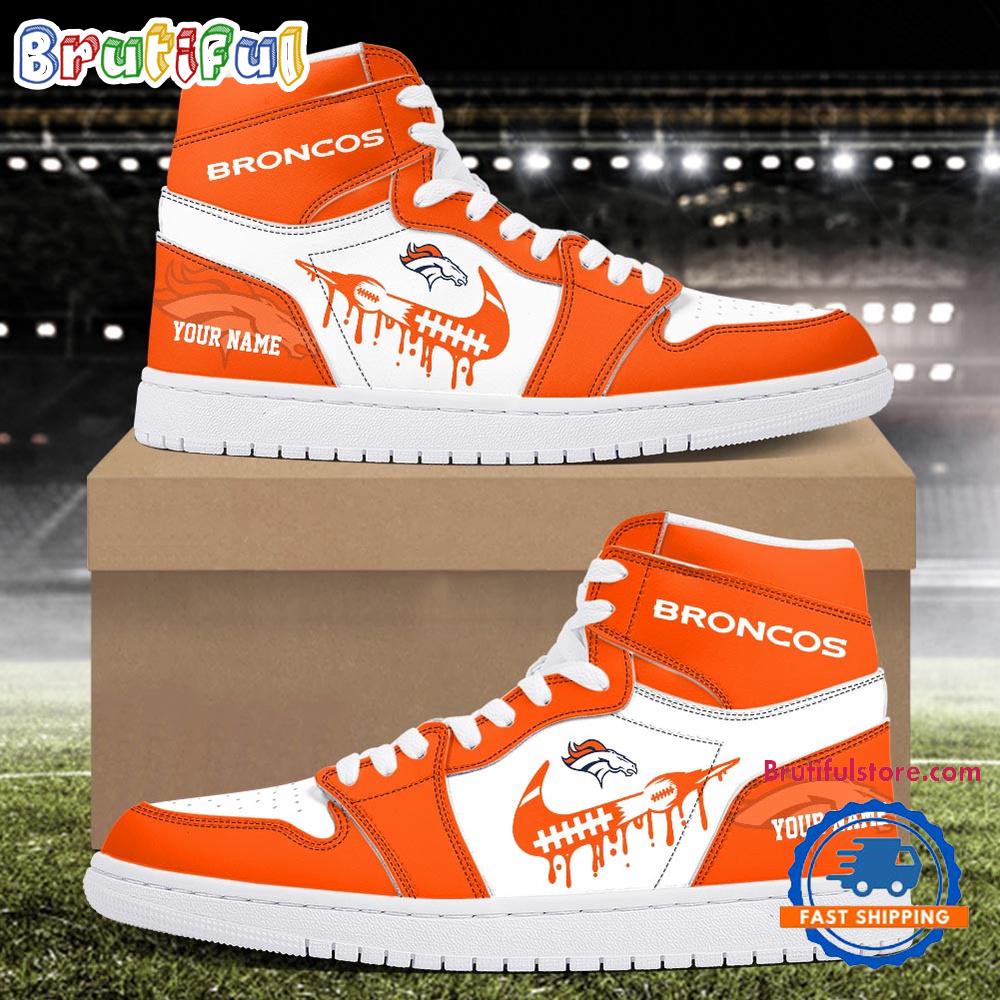 NFL Denver Broncos New Season Custom Air Jordan 1 Hightop Shoes