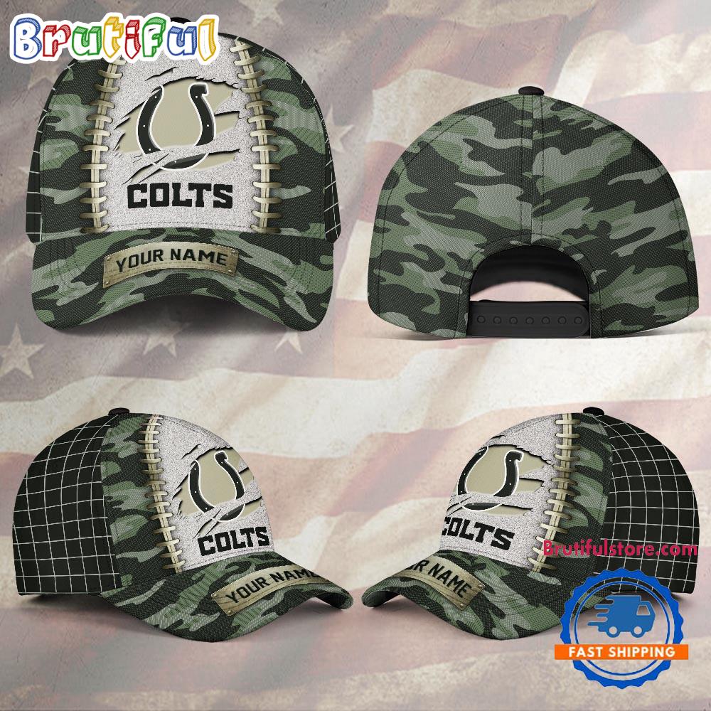 NFL Indianapolis Colts Camo Hunting Custom Name Classic Cap