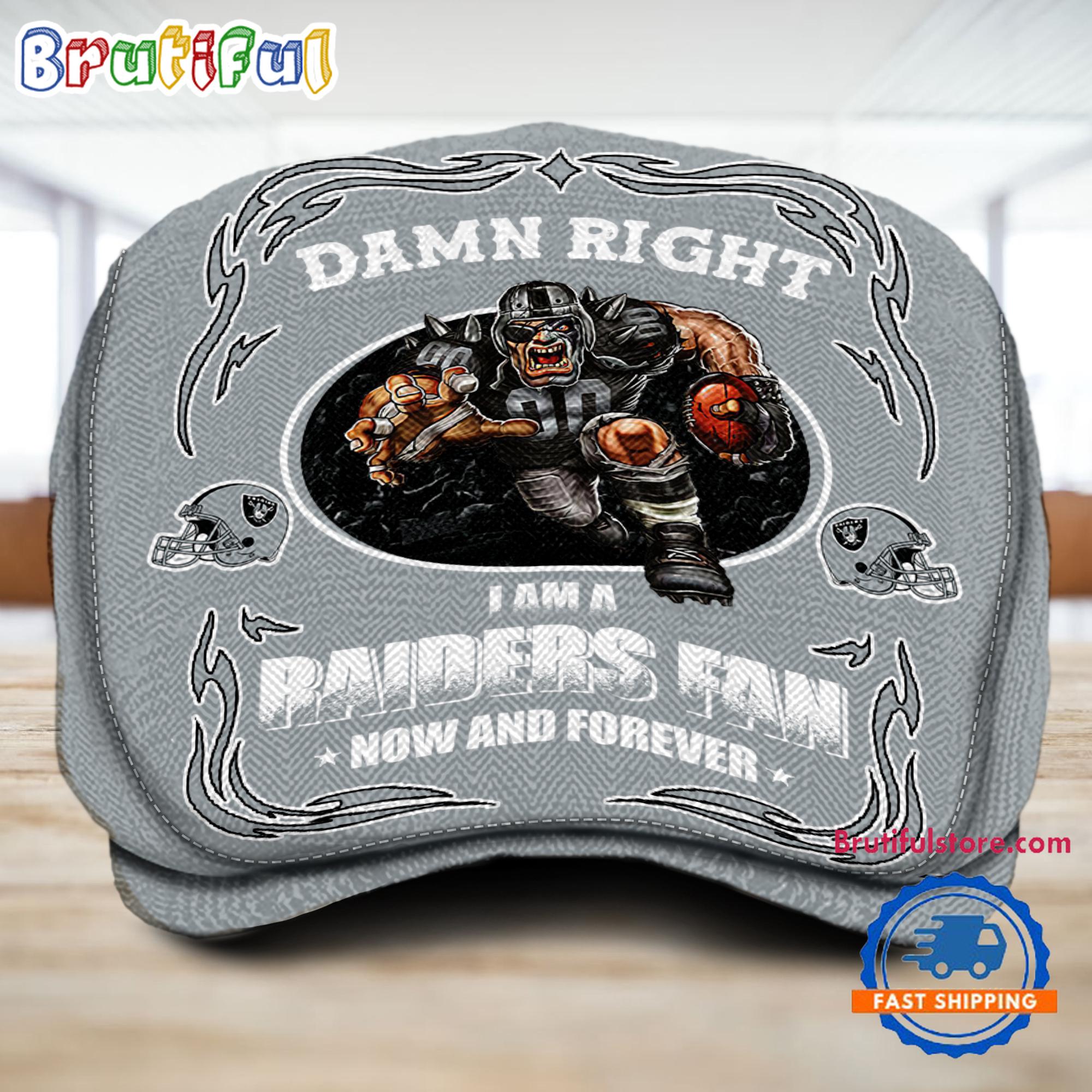 NFL Las Vegas Raiders Mascot Football Fans Custom Jeff Cap