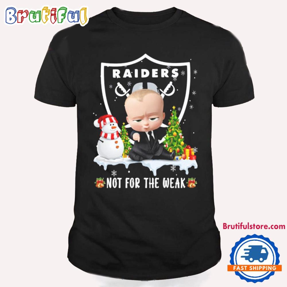NFL Las Vegas Raiders Not For The Weak Snow Christmas T Shirt