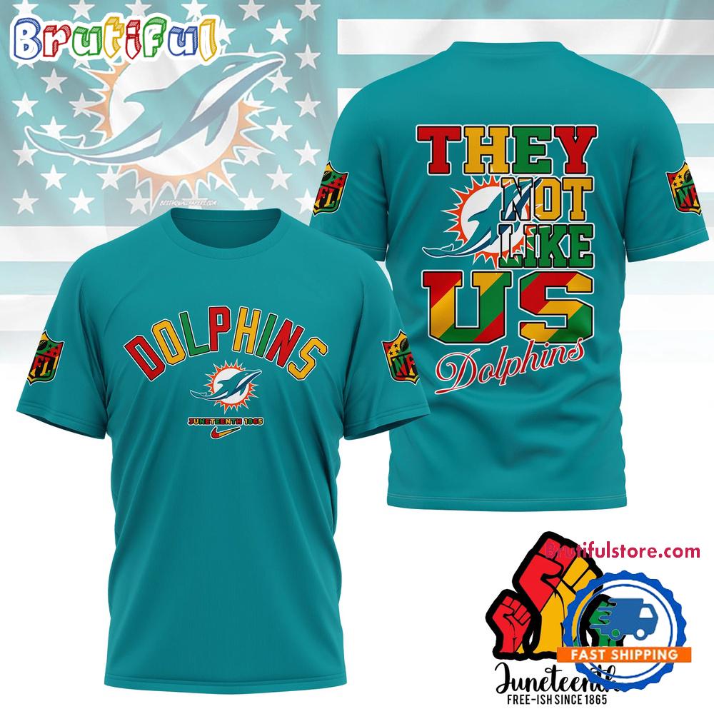 NFL Miami Dolphins Football Team 2025 Juneteenth Freedom Day Unisex 3D Shirt