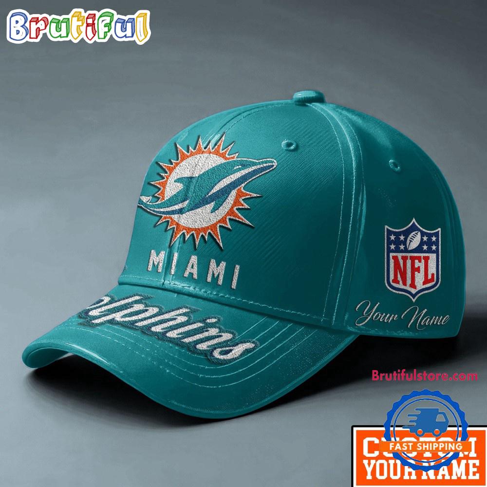 NFL Miami Dolphins Football Team Personalized All Over Print Cap