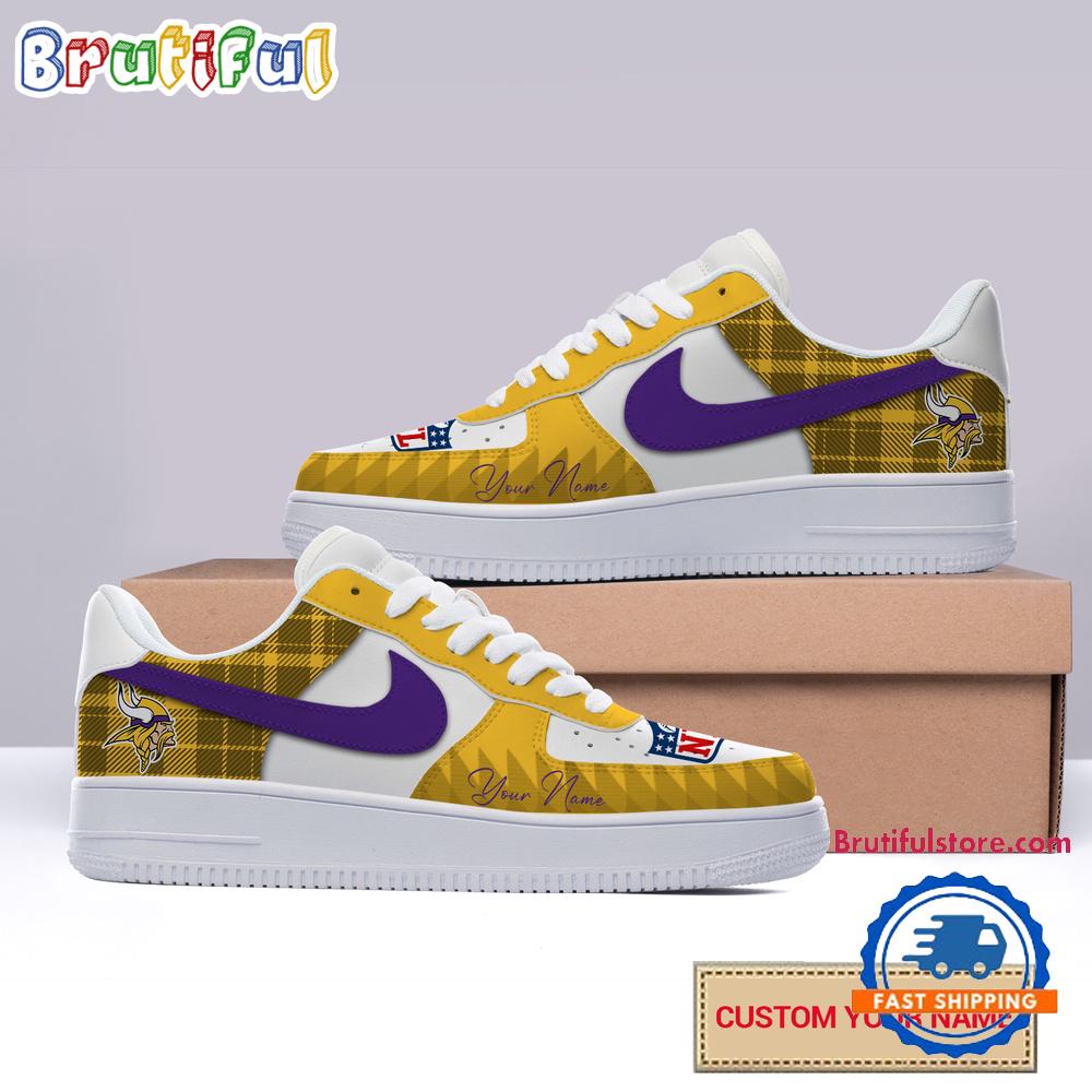 NFL Minnesota Vikings Christmas Logo Pattern Custom Air Force 1 Shoes Sneaker