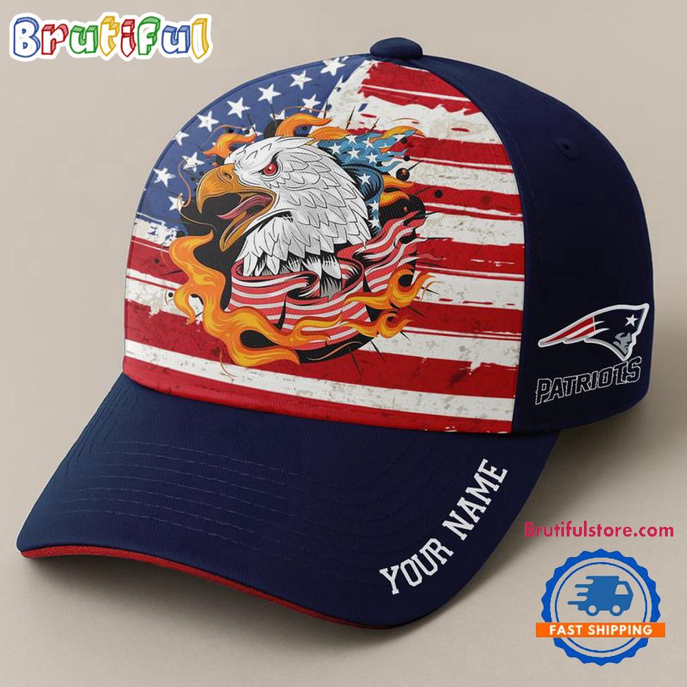 NFL New England Patriots Independence Day Classic Cap, Football Happy 4th of July Cap Hats
