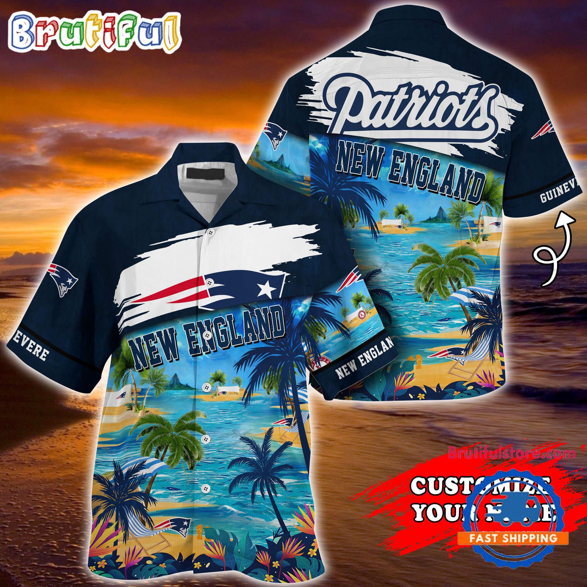 NFL New England Patriots Palm Tree Hot Summer Hawaiian Shirt Gifts Sport Fans