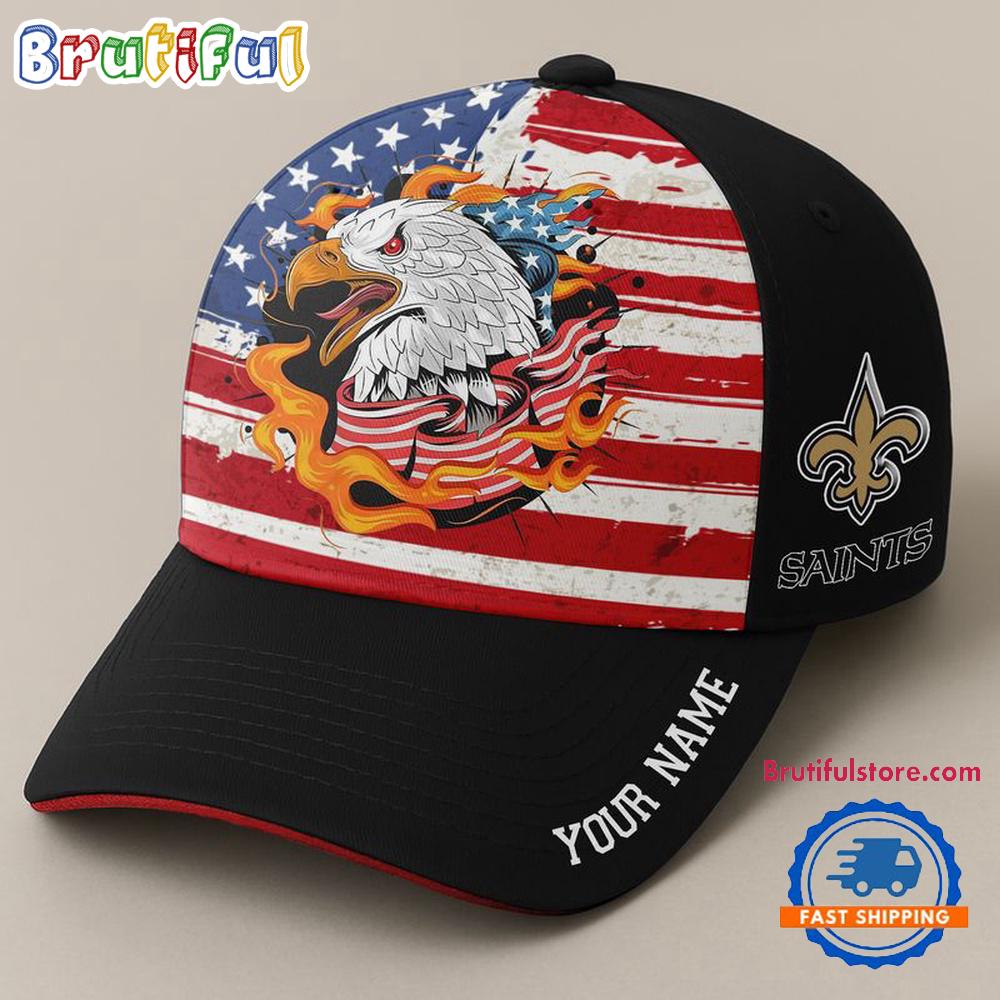 NFL New Orleans Saints Independence Day Classic Cap, Football Happy 4th of July Cap Hats