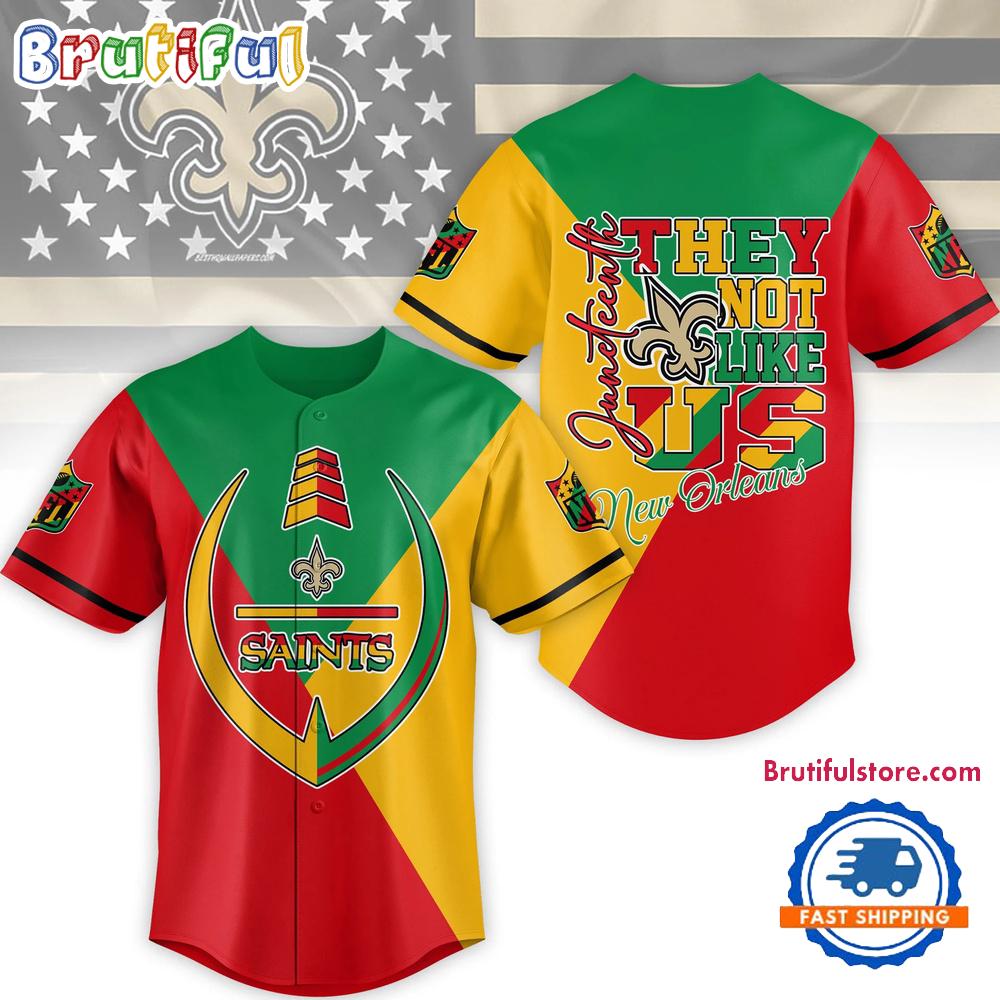 NFL New Orleans Saints Juneteenth Month They Not Like US Baseball Jersey
