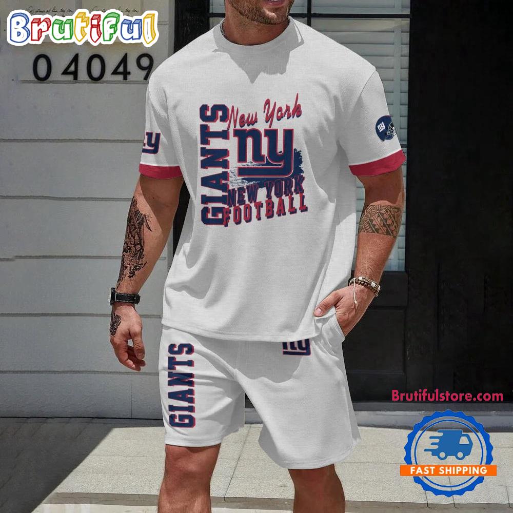 NFL New York Giants 3D Printed T Shirt And Shorts Set