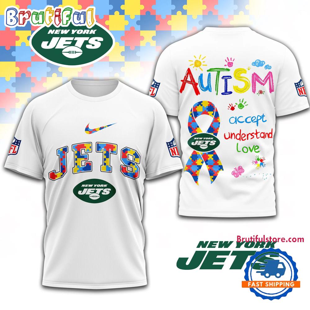 NFL New York Jets Autism Awareness Accept Understand Love All Over Print Shirt