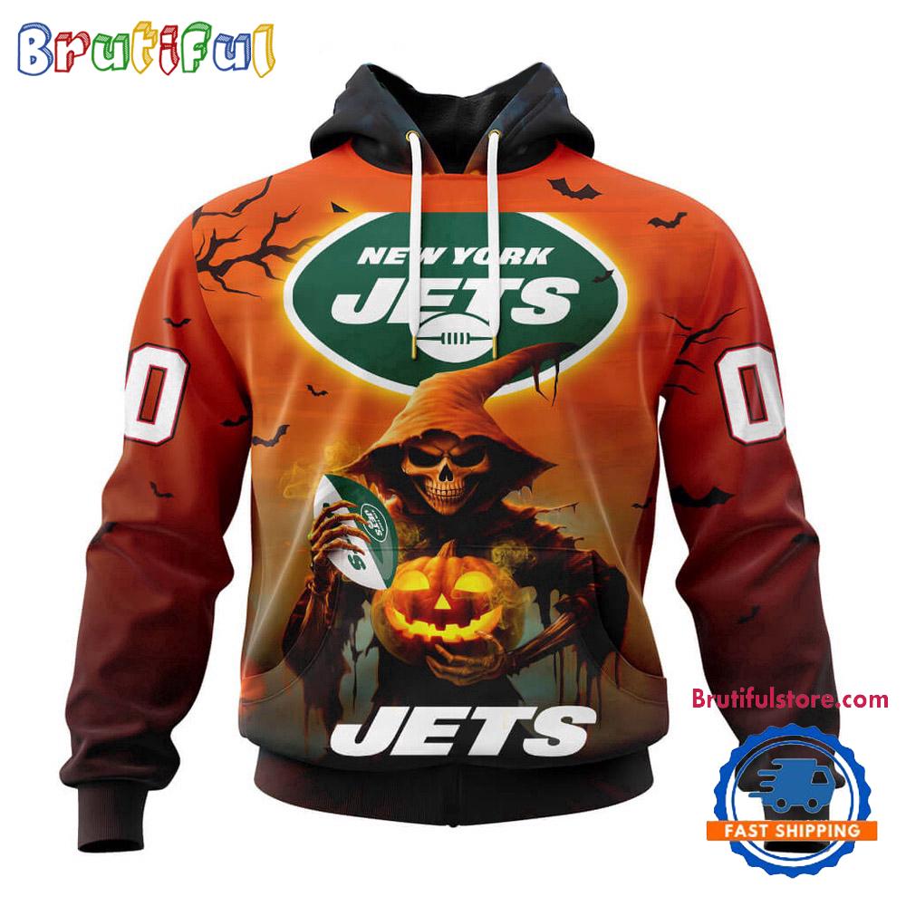 NFL New York Jets Ghost Witches Halloween Custom Hoodie