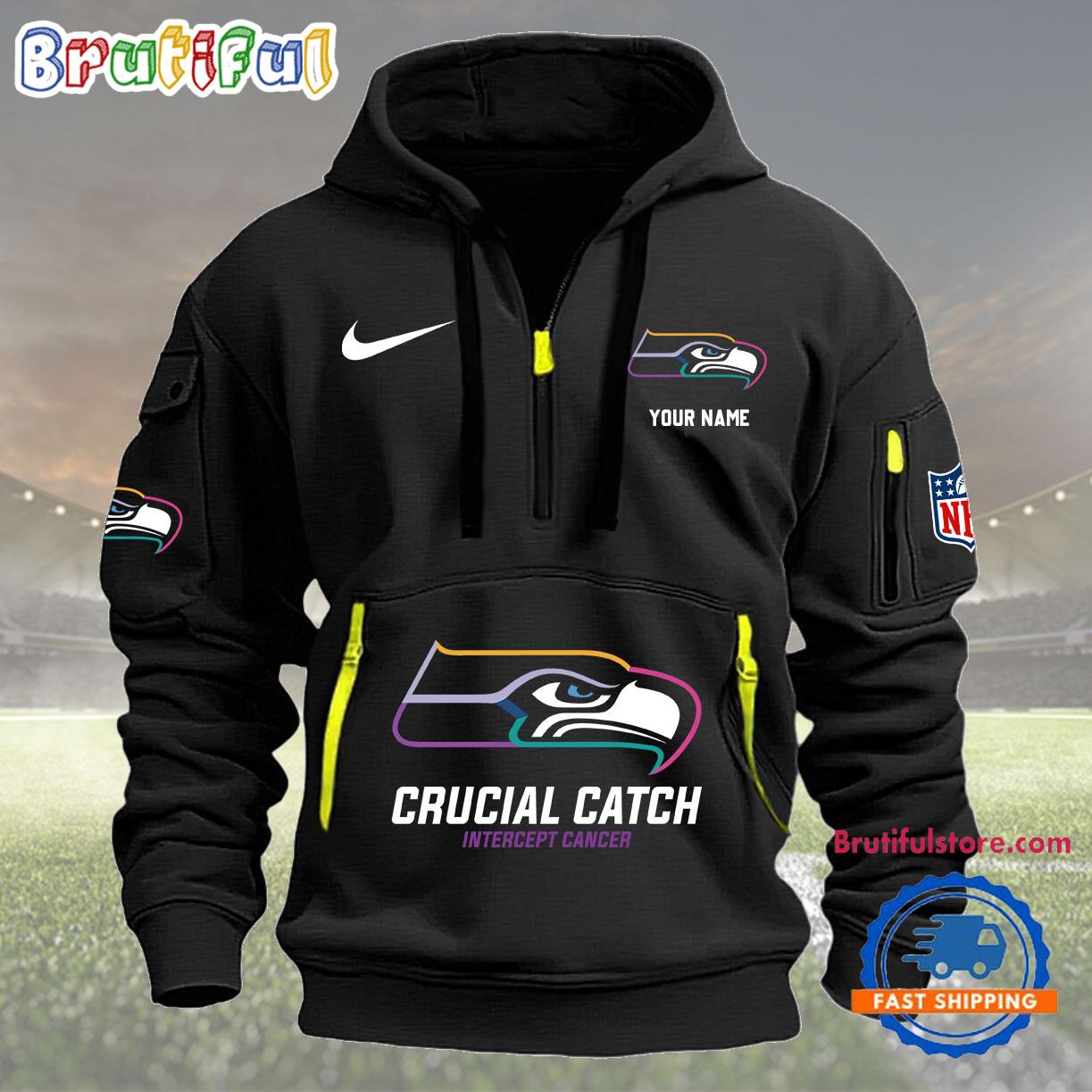 NFL Seattle Seahawks 2024 NFL Crucial Catch Custom New Hoodie