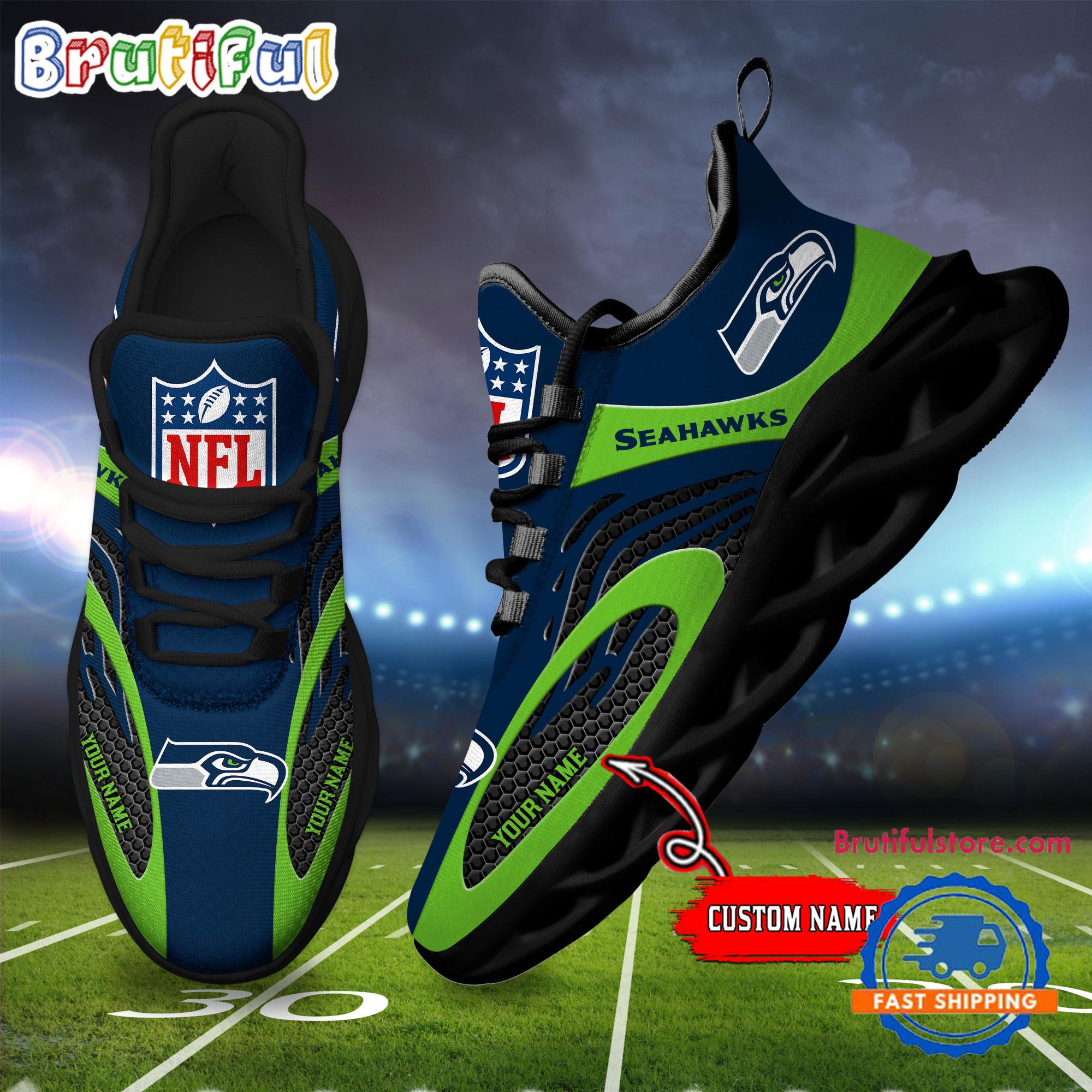 NFL Seattle Seahawks Football Logo Team New Design Max Soul Shoes Sneaker