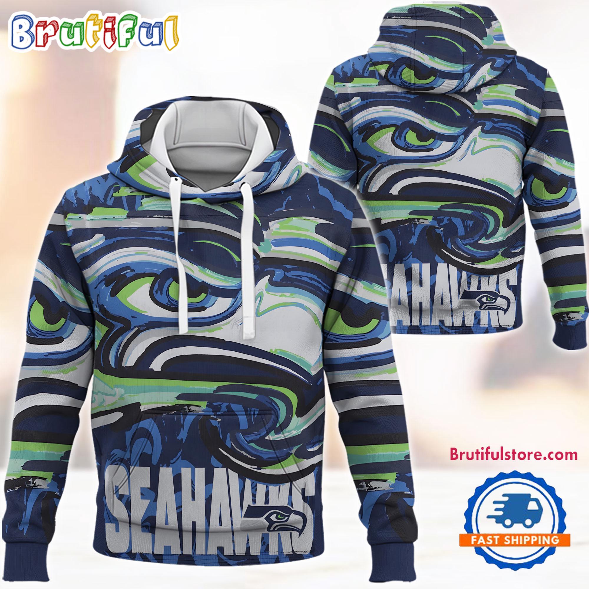 NFL Seattle seahawks Football Team 2024 Season Art Print New Hoodie, T Shirt, Sweatshirt